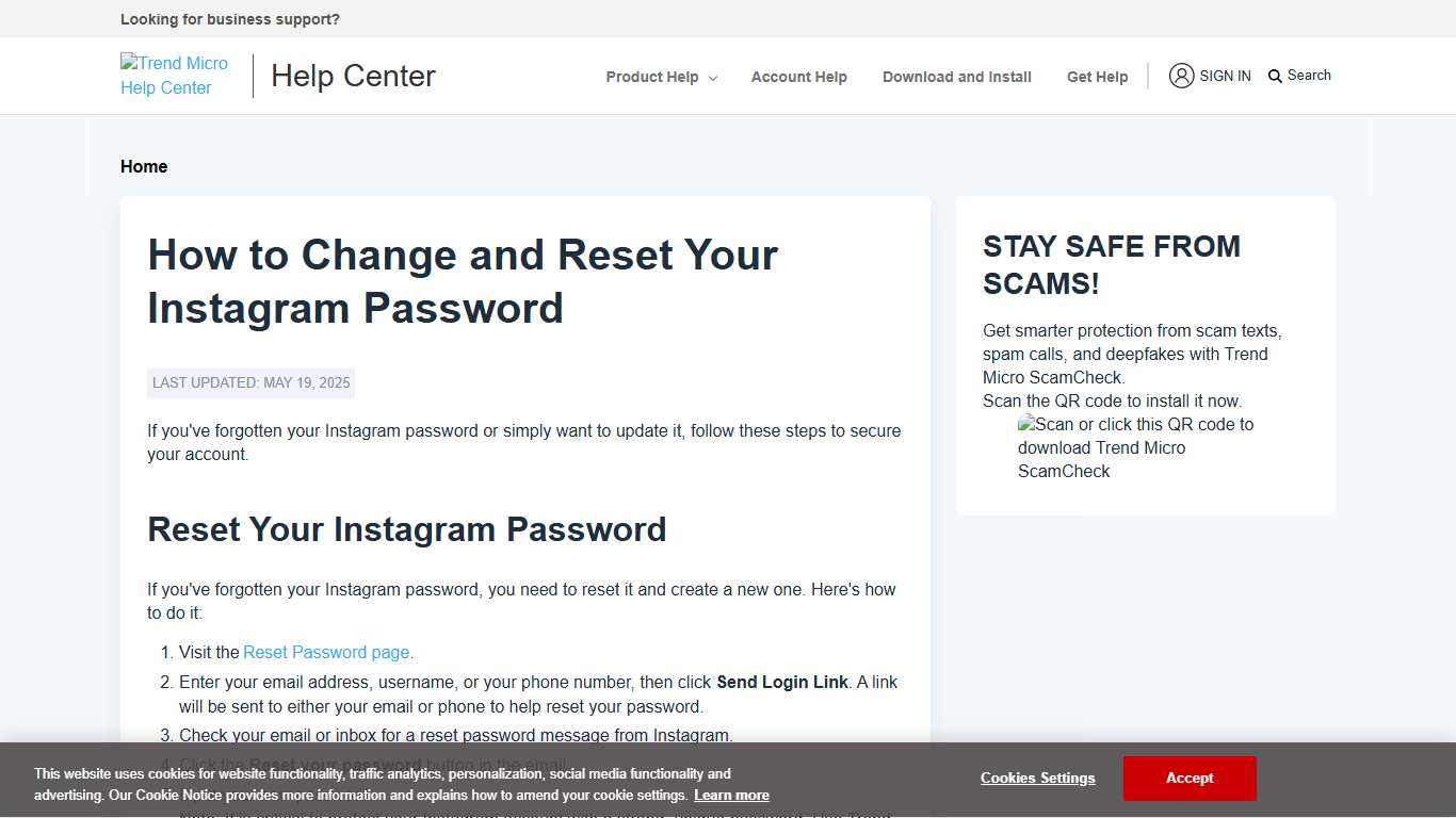 How to Change and Reset Your Instagram Password Trend Micro Help Center